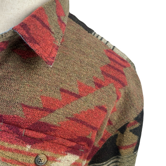 C.E. Schmidt Workwear Aztec Flannel Fleece Shirt Jacket Men’s 2X Shacket Multi - Picture 3 of 9